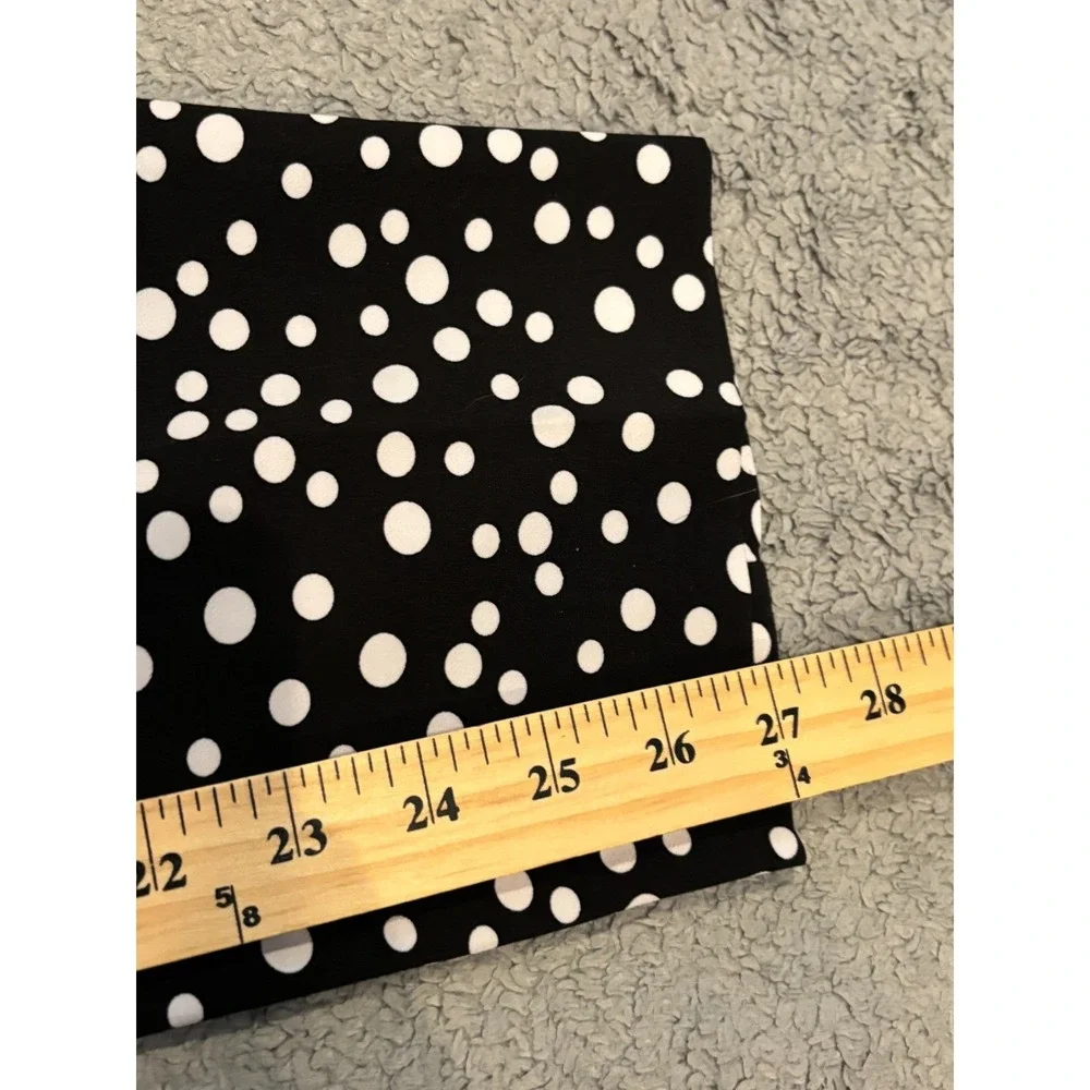 Adrianna Papell Pants Womens 12 Black White Polka Dot Slim Ankle Trousers